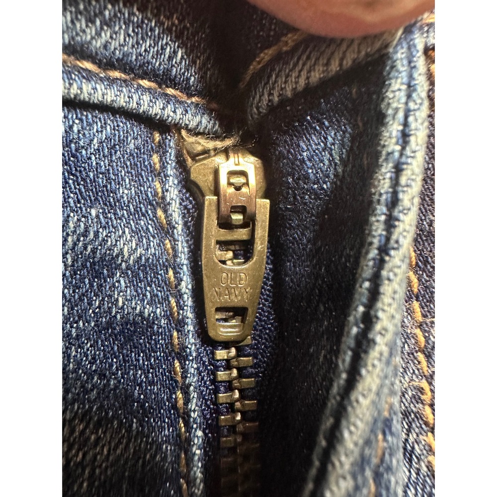 Old Navy Curvy Skinny Darci Jeans Womens 14 Long Blue Denim Distressed High Rise - Picture 6 of 13